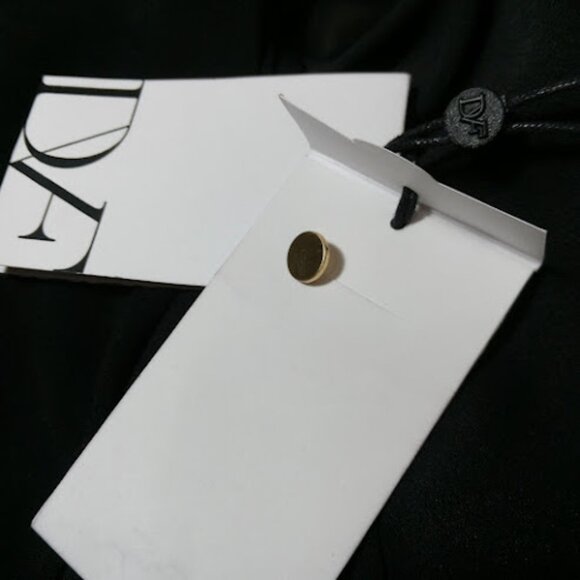 DIANE VON FURSTENBERG | NWT Sheer Silk Chiffon Black Mini Fleurette Dress 2 - Picture 12 of 15